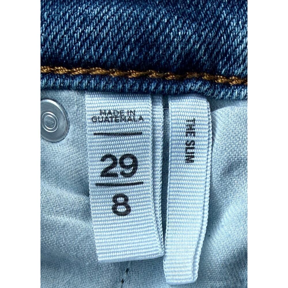 👖 Women’s Jeans : LOFT High Rise Straight Size 8 / 29 Medium Wash Slim Fit Denim - Picture 3 of 5